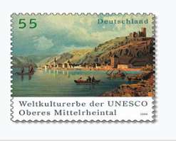 Rhine Valley was also featured in the postage stamp of Germany in 2006.